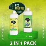 𝟮𝗶𝗻𝟭 𝗣𝗮𝗰𝗸: 𝗗𝗶𝘀𝗵𝘄𝗮𝘀𝗵𝗶𝗻𝗴 & 𝗟𝗮𝘂𝗻𝗱𝗿𝘆 𝗟𝗶𝗾𝘂𝗶𝗱(𝟏𝑳)| Zero Chemical | Highly Safe for Kids, Pets & Environment