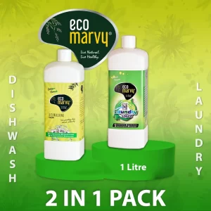 𝟮𝗶𝗻𝟭 𝗣𝗮𝗰𝗸: 𝗗𝗶𝘀𝗵𝘄𝗮𝘀𝗵𝗶𝗻𝗴 & 𝗟𝗮𝘂𝗻𝗱𝗿𝘆 𝗟𝗶𝗾𝘂𝗶𝗱(𝟏𝑳)| Zero Chemical | Highly Safe for Kids, Pets & Environment