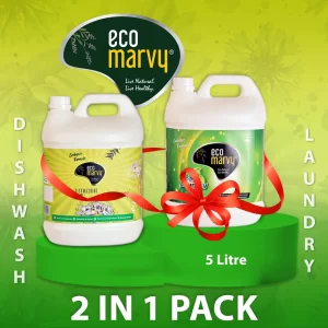𝟮𝗶𝗻𝟭 𝗣𝗮𝗰𝗸: 𝗗𝗶𝘀𝗵𝘄𝗮𝘀𝗵𝗶𝗻𝗴 & 𝗟𝗮𝘂𝗻𝗱𝗿𝘆 𝗟𝗶𝗾𝘂𝗶𝗱(𝟓𝑳)| Zero Chemical | Highly Safe for Kids, Pets & Environment