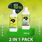 𝟮𝗶𝗻𝟭 𝗣𝗮𝗰𝗸: 𝗗𝗶𝘀𝗵𝘄𝗮𝘀𝗵𝗶𝗻𝗴 & 𝗟𝗮𝘂𝗻𝗱𝗿𝘆 𝗟𝗶𝗾𝘂𝗶𝗱(𝟓𝟎𝟎𝒎𝒍)| Zero Chemical | Highly Safe for Kids, Pets & Environment