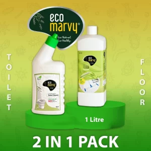 𝟮𝗶𝗻𝟭 𝗣𝗮𝗰𝗸: 𝗧𝗼𝗶𝗹𝗲𝘁 & 𝗙𝗹𝗼𝗼𝗿 𝗖𝗹𝗲𝗮𝗻𝗲𝗿(𝟏𝑳)| Zero Chemical | Highly Safe for Kids, Pets & Environment