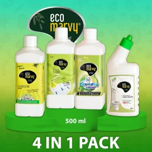 𝟰𝗶𝗻𝟭 𝗣𝗮𝗰𝗸: 𝗛𝗼𝗺𝗲 𝗖𝗹𝗲𝗮𝗻𝗶𝗻𝗴 𝗞𝗶𝘁(𝟓𝟎𝟎𝒎𝒍)| Toilet | Laundry | Dishwash | Floor